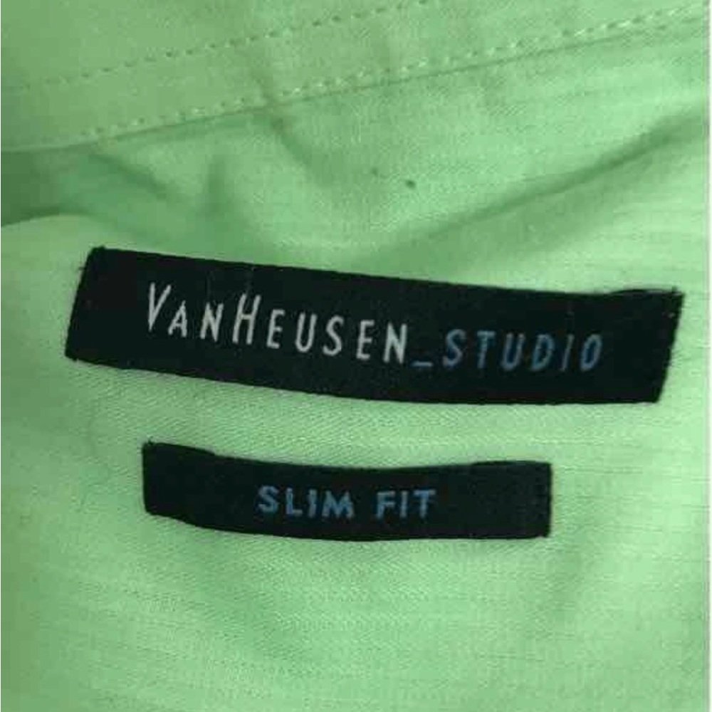 Van Heusen Mint Button-Down Shirt Size Large - Picture 3 of 5